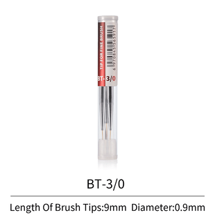 Насадка № 3/0 для алюминиевой кисточки, 3 штуки в комплекте (DSPIAE AT-FB Aluminum Shank Interchangeable Fine Tip Brush)
