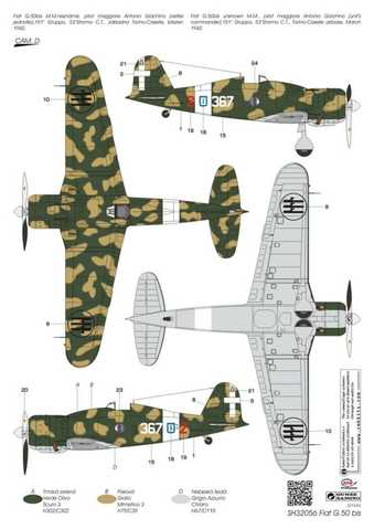 Special Hobby SH32056 Fiat G.50bis Freccia Regia Aeronautica 1 32