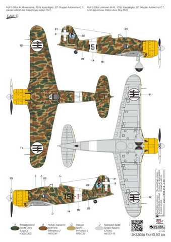 Special Hobby SH32056 Fiat G.50bis Freccia Regia Aeronautica 1 32