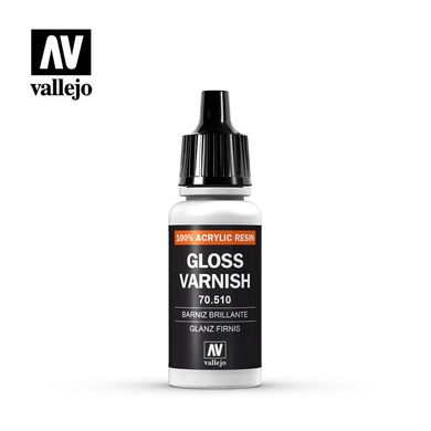 Лак глянцевый акриловый, 17 мл (Vallejo Model Color 70510) Gloss Varnish