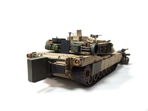 1/35 Танк M1A1 Abrams з колійним мінним тралом, готова модель, авторська робота