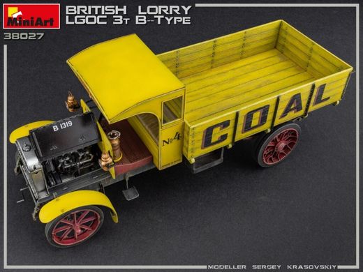 1/35 LGOC B-Type британська 3-тонна вантажівка, цивільна версія (MiniArt 38027), збірна модель