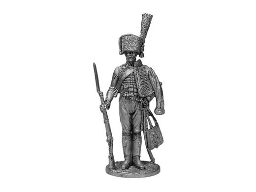 54 мм Рядовой полка конных егерей Императорской гвардии, Франция 1804-15 годов (EK Castings NAP84), коллекционная оловянная миниатюра