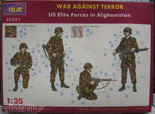 1/35 Американские войска в Афганистане, 4 фигуры (ICM 35201)
