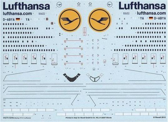 1/144 Boeing 747-8 "Lufthansa" пассажирский самолет (Revell 04275)