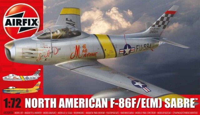 1/72 North American F-86F/E(M) Sabre американский реактивный истребитель (Airfix 03082A) сборная модель