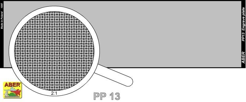 Пластина антисліп №13, латунь 140х39 мм (Aber PP-13 Engrave plate 140x39mm pattern 13)