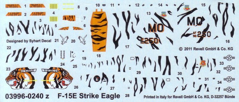 1/144 F-15E Eagle американский истребитель + клей + краска + кисточка (Revell 63996)
