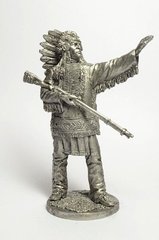 54 мм Индейский вождь, оловянная миниатюра (EK Castings WW-3)