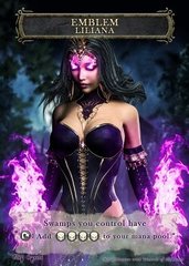 Emblem Liliana Dark Realms Token Magic: the Gathering (Токен) GnD Cards