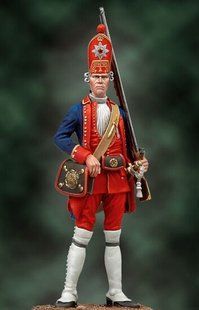 54 мм Grenadier 1st Red Life Battalion "Large Kerls" CA 1720
