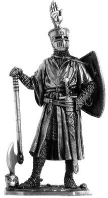 54 мм Середньовічний лицар, 13 ст. (EK Castings M-195) колекційна олов'яна мініатюра