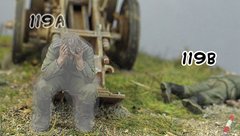 1/35 Німецький артилерист поранений, Курськ, літо 1943 року, збірна смоляна фігура (без коробки, без інструкції)