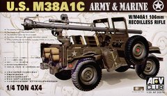 1/35 M38A1C 1/4-тонный автомобиль со 106-мм орудием (AFV Club AF35S19) сборная модель