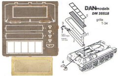 1/35 Фототравління для танка Т-34 та машин на його базі: сітки МТО (DANmodels DM35518)