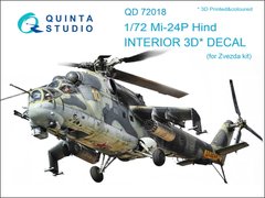 1/72 Обьемная 3D декаль для вертолета Ми-24П, интерьер (Quinta Studio QD72018)