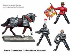 Средневековье (Medieval World) - Mounted Men-at-Arms Command (3) - Crusader Miniatures NS-CM-MEW101