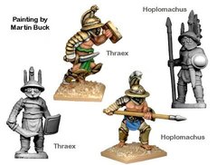Древние (Ancients) - Thraeces and Hoplomachii (4) - Crusader Miniatures NS-CM-ANG004