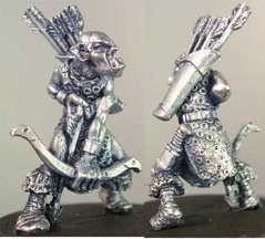 HassleFree Miniatures - Goza, male archer with quiver of arrows on back - HF-HFO011