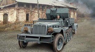 1/72 2cm Flak-30 sfl SdKfz.10/4 with Sd.Anh.51 ammo trailer (ACE 72278), збірна модель