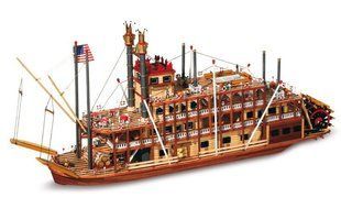 1/80 Пароплав Mississippi XVIII (OcCre 14003), збірна дерев'яна модель