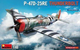 1/48 Истребитель-бомбардировщик P-47D-25RE Thunderbolt, расширенная версия Advanced Kit (Miniart 48001), сборная модель