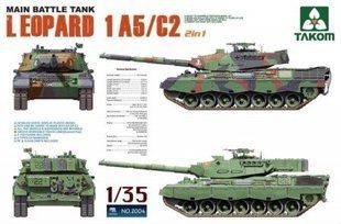 1/35 Leopard 1 A5/C2 (2-in-1) + фототравление + фигурка (Takom 2004) сборная модель