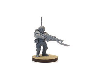 Cadian Shock Trooper with Lasgun and Comm-Link, миниатюра Warhammer 40.000, пластиковая (Games Workshop)