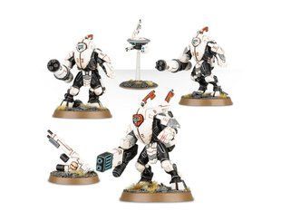 Tau Empire XV25 Stealth Battlesuits, мініатюри Warhammer 40k (Games Workshop), збірні пластикові, без коробки