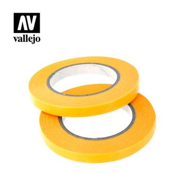 Маскировочная лента 6 мм, длина 18 м, 2 штуки (Vallejo T07005) Masking Tape