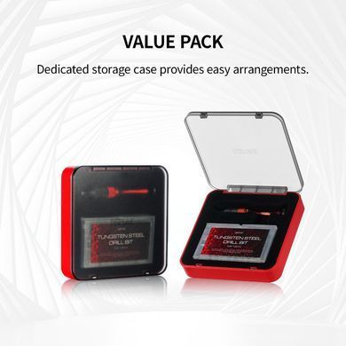 Ручна міні-дрель із набором свердл 0.3 - 1.2 мм (DSPIAE AT-SHD Precision Aluminum Alloy Hand Drill with Tungsten Drill Bits Set)