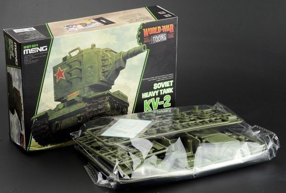 Танк КВ-2, сборка без клея, Meng World War Toons WWT-004