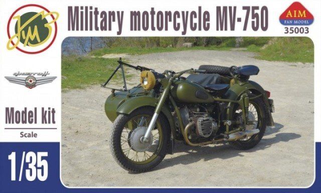 1/35 Мотоцикл МВ-750 (К-750) с коляской (AIM Fan Model 35003) сборная модель