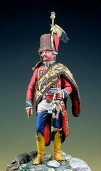 54mm Прусский полевой офицер, 2-ой гусарский полк, 1757-63 года, парадный мундир, коллекционная миниатюра (Aitna Model)