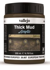 Имитация густой европейской грязи, 200 мл (Vallejo 26807) European Thick Mud