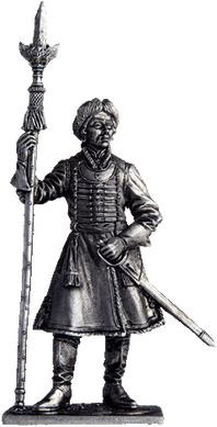 54 мм Обер-офицер Преображенского полка, 1697-1702, оловянная миниатюра (EK Castings R229)