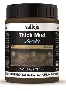 Имитация густой европейской грязи, 200 мл (Vallejo 26807) European Thick Mud