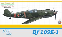 1/32 Messerschmitt Bf-109E-1 німецький винищувач, серія Weekend Edition (Eduard 3401), збірна модель