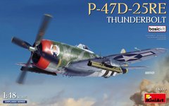 1/48 P-47D-25RE Thunderbolt винищувач-бомбардувальник, серія Basic Kit (Miniart 48009), збірна модель
