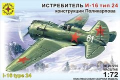1/72 Поликарпов И-16 тип 24, сборная модель от ICM (Modelist 207276)