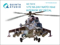 1/72 Об'ємна 3D декаль для гелікоптера Мі-24В НАТО з чорними панелями, інтер'єр (Quinta Studio QD72019)