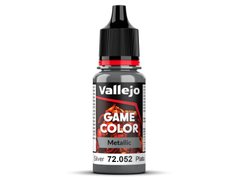 Metallic Silver, серия Vallejo Game Color, акриловая краска, 18 мл