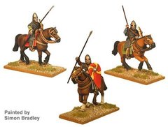 Темные века (Dark Ages) - Norman Knights in chain with Spears II (3 cav figs) - Crusader Miniatures NS-CM-DAN101