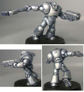 HassleFree Miniatures - Torsten, grymn captain in powered armour - HF-HFG040