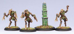 Hordes Circle Orboros Sentry Stone and Mannikins (Blister pack: 1 Sentry Stone, 3 Manni) - Privateer Press Miniatures PRIV-PIP 72029