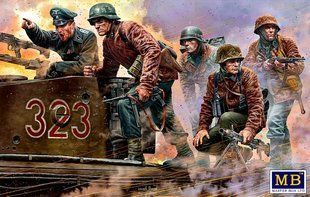 1/35 Німецькі солдати Другої світової, включно з командиром танка та кулеметником, 5 фігур (Master Box 35218), збірні пластикові