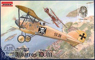 1/72 Albatros D.III Oeffag s.53.2 біплан Першої світової (Roden 022) збірна модель