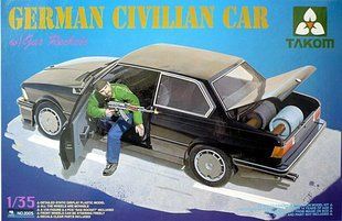 1/35 Автомобиль BMW с газовыми баллонами-ракетами + фигура (Takom 2005) сборная модель