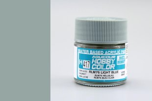 Світло-блакитна RLM76, акрилова фарба Hobby Color, 10 мл (Gunze Sangyo Mr. Hobby H417 Light Blue RLM76)