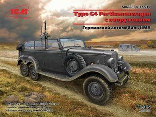1/35 Mercedes G4 Partisanenwagen автомобиль с пулеметным вооружением (ICM 35530), сборная модель
